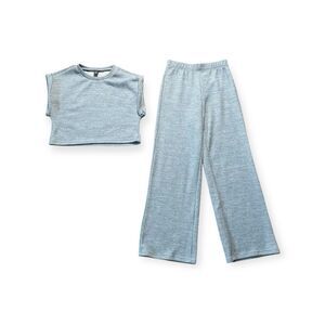 SHEIN 2 Piece Set Top & Pants Women’s XS Cozy Knit in Pale Blue